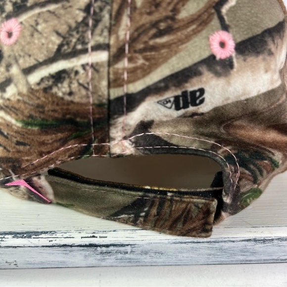 Team Realtree hunting orange & camouflage accents adjustable  women’s caps - Picture 8 of 13